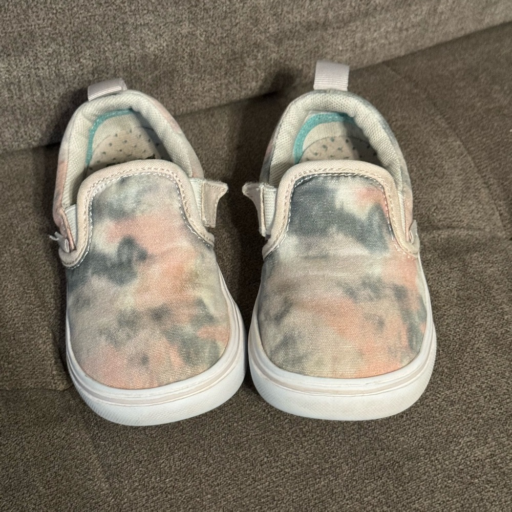 Vans Pink and Gray Sneakers Comfortable Slip-On